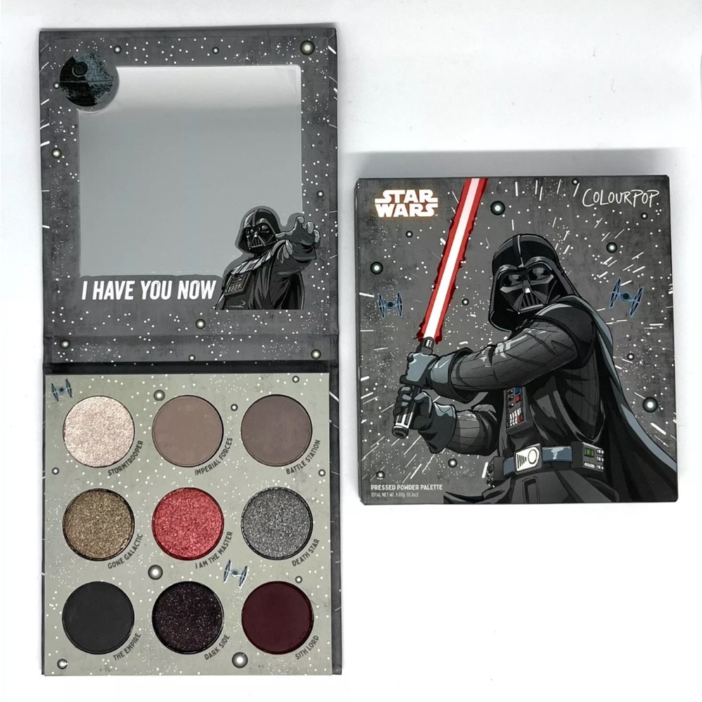 ColourPop Star Wars Darth Vader‎ Pressed Powder Eyeshadow 9 Pan Palette Grey Red